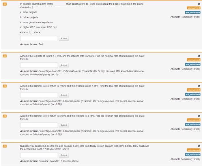  than bondholders do (Hint Think about the FedEx example in the