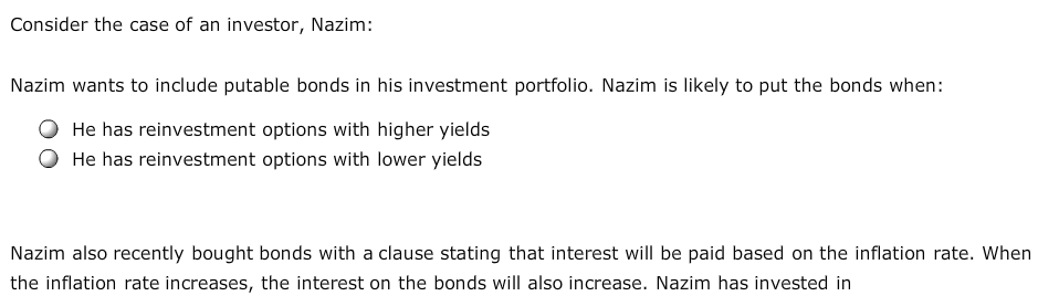 to expect that Sophia's potential bond investment is currently exhibiting an intrinsic