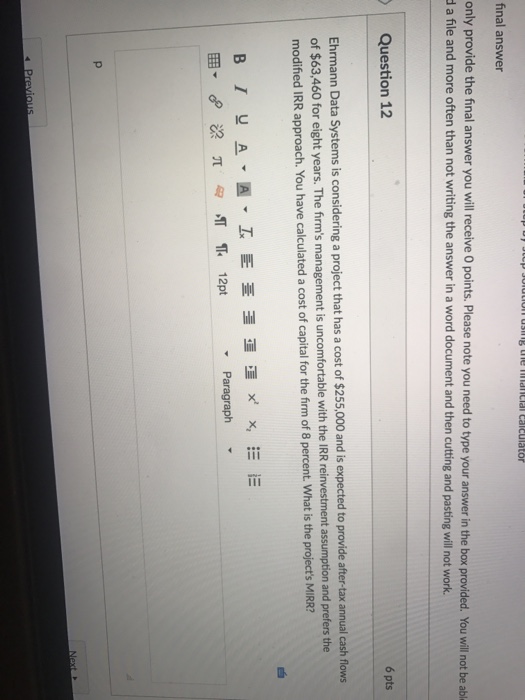  Only provide the final answer you will receive 0 points. Please