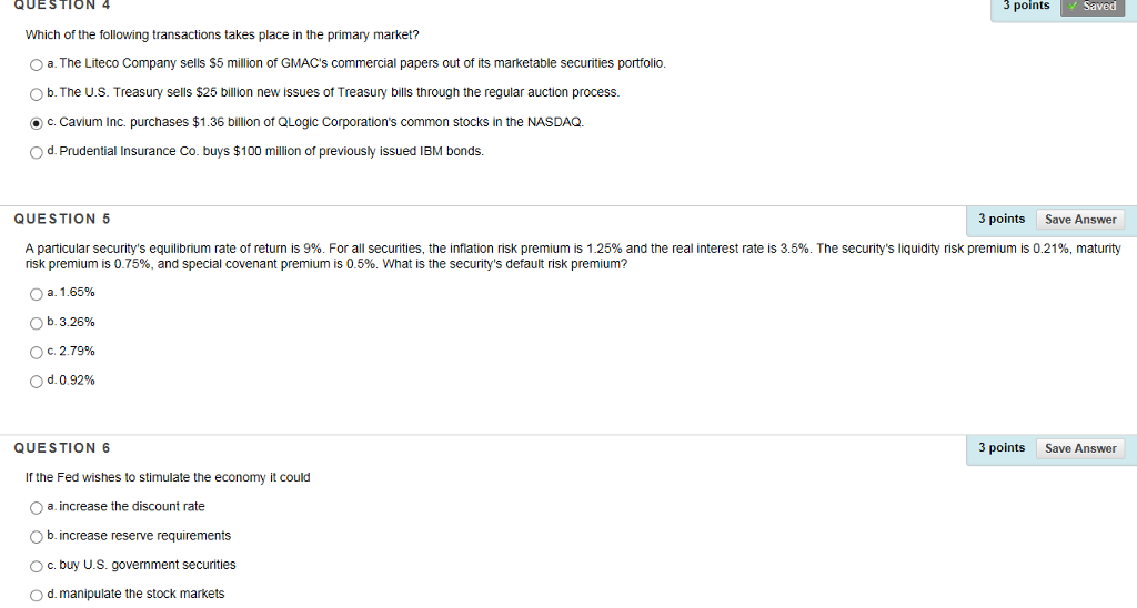 Answer A $1 million jumbo CD is quoting a 3.5% annual interest