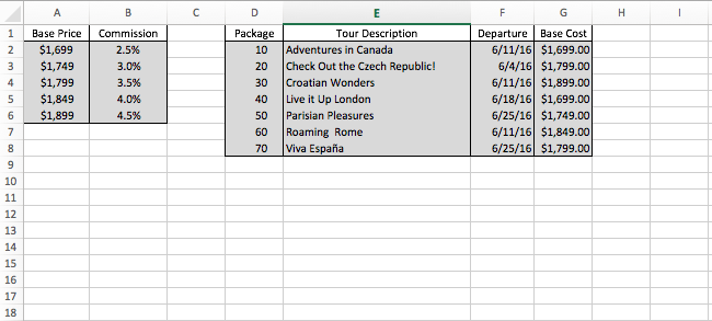 Looking for help on a few functions in Excel. A. Click cell
