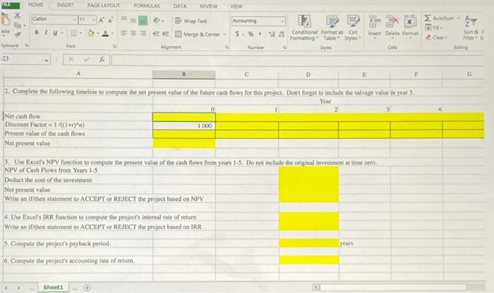 1 FILE HOME Comparison of Capital Budgeting Multos Escal REVIEW VW INSERT