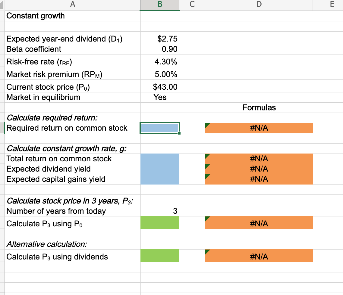 Open spreadsheet calculations