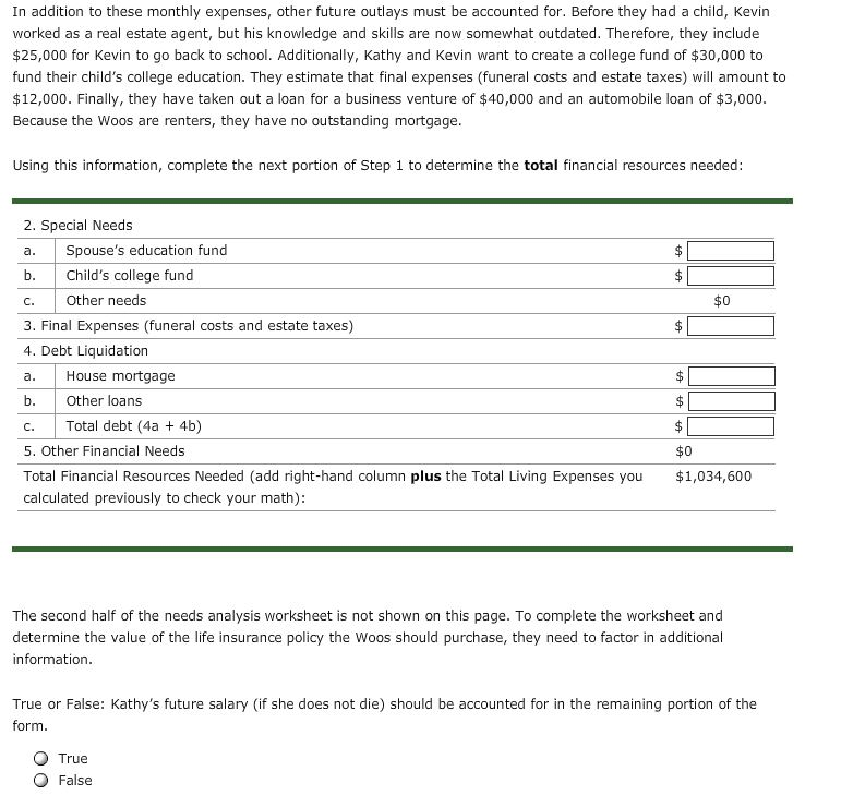 1 Kathy and Kevin Woo are 52 years old and have one