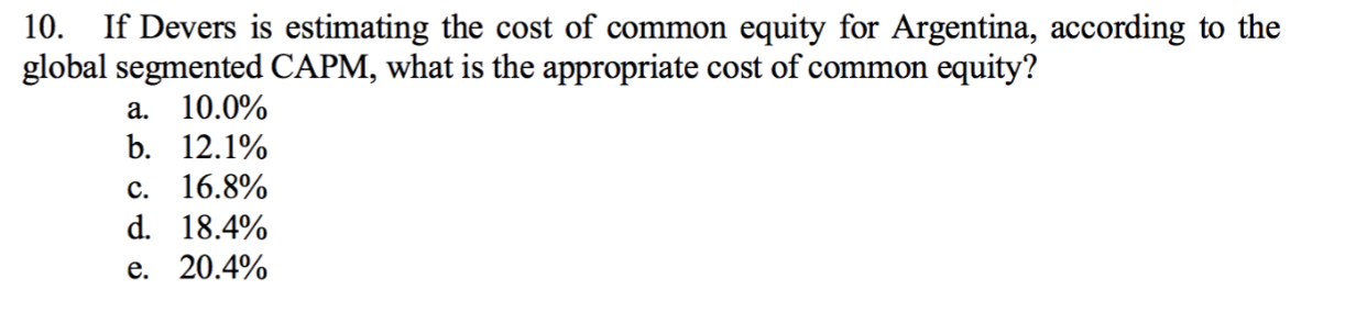 market index. The world market index implies an equity risk premium of