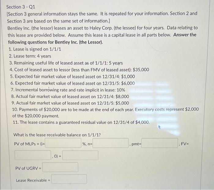  Section 3 - Q1 [Section 3 general information stays the same.