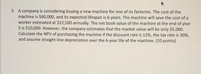  please do on excel and show functions please 5. A company