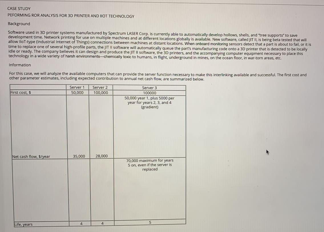  CASE STUDY PEFORMING ROR ANALYSIS FOR 3D PRINTER AND IIOT TECHNOLOGY