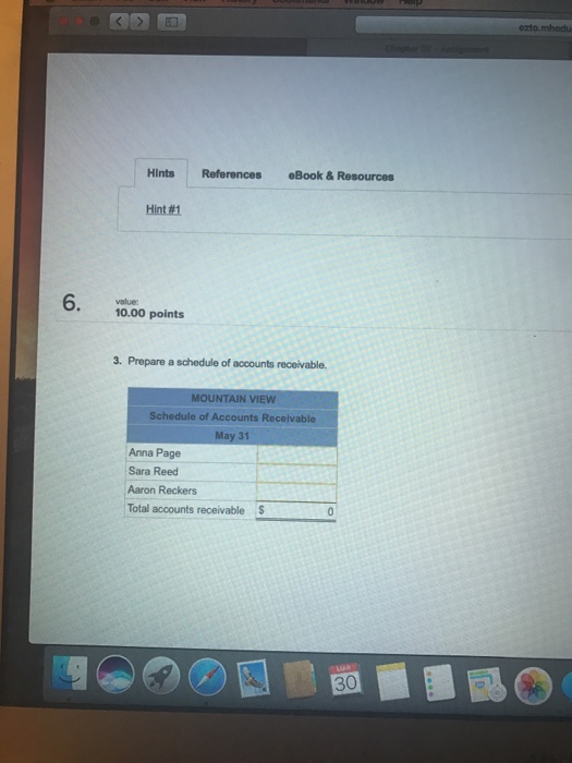 balance for May to be $20000. May 6 Aaron Reckers Anna Page