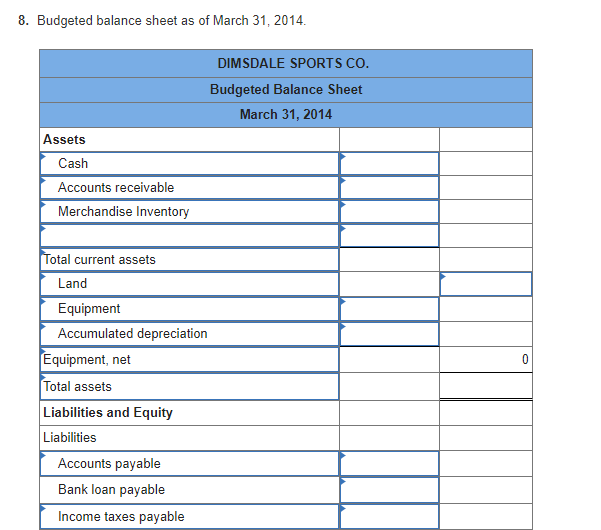 2013. DIMSDALE SPORTS COMPANY Estlmated Balance Sheet December 31, 2013 Assets Cash
