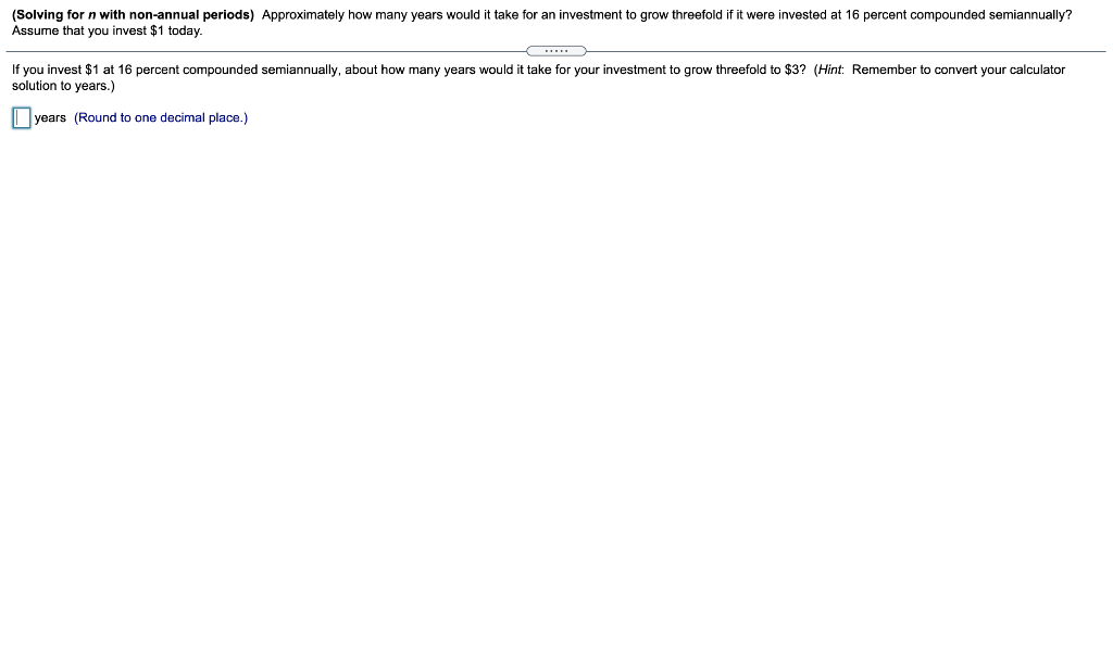  Please solve and indicate which excel function you used (Solving for
