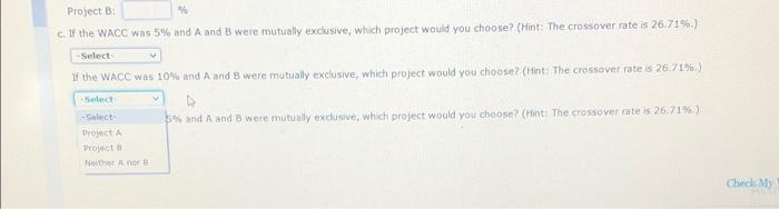 54 5 $1 Project -520 $12 $5 $9 a. What are the