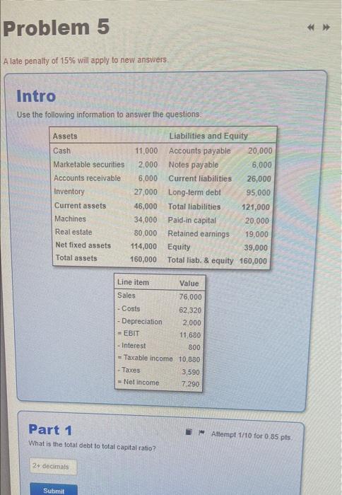 Real estate Fixed assets Total assets Part 1 What is the current