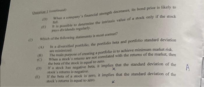 i understand thank you!! Question 1 This question consists of TEN(10) multiple-choice
