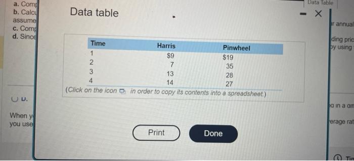 may B5sume that neither firm pays ary dividends.) c. Compule a three-year