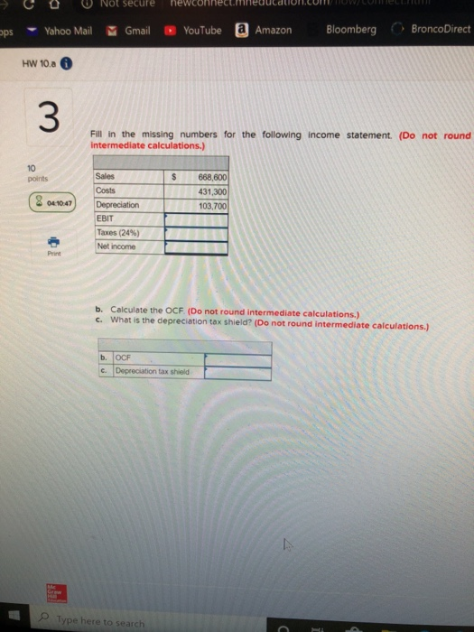  Not secure newcon ps Yahoo Mail Gmail YouTube a Amazon Bloomberg