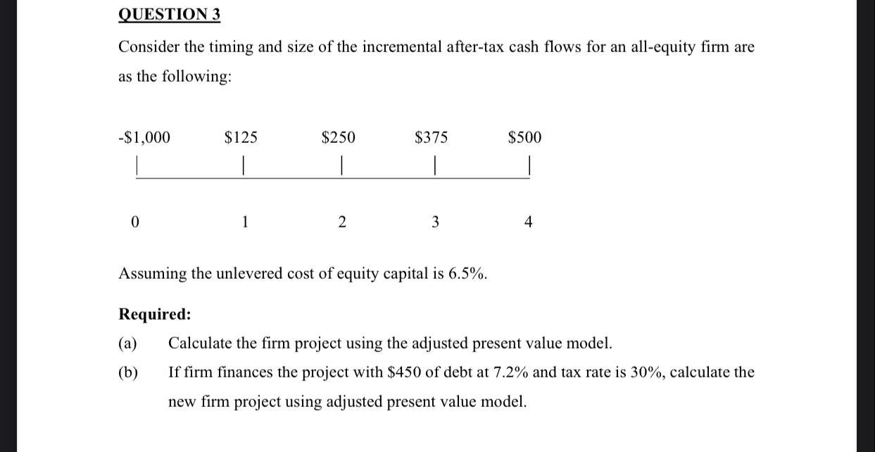  (Please type no handwriting) QUESTION 3 Consider the timing and size