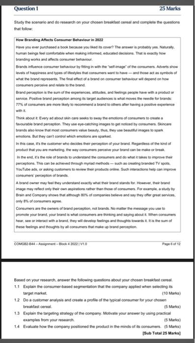 field of consumer behaviour and how it affects decisionmaking and brand personality.