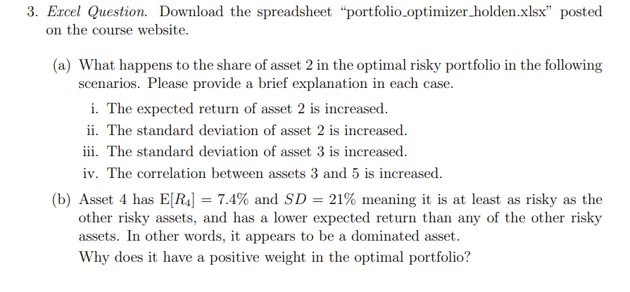 Plz do it in EXCEl Thank you so much 3. Excel Question.