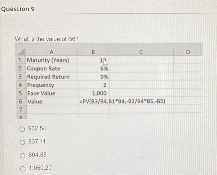 Maturity Date 4 Coupon Rate 5 Face Value 6 Frequency 7 Basis