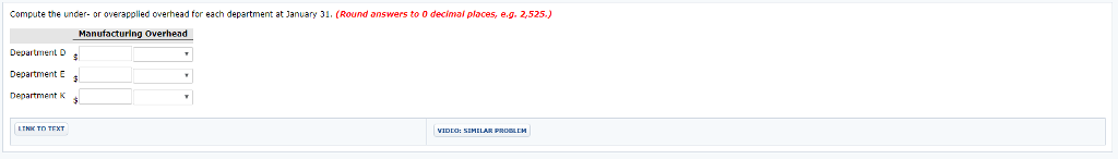 each of its three manufacturing departments, Manufacturing overhead is applied to jobs