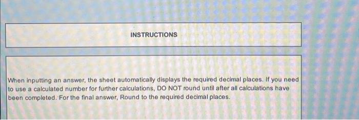  When inputting an answer, the sheet automatically displays the required decimal