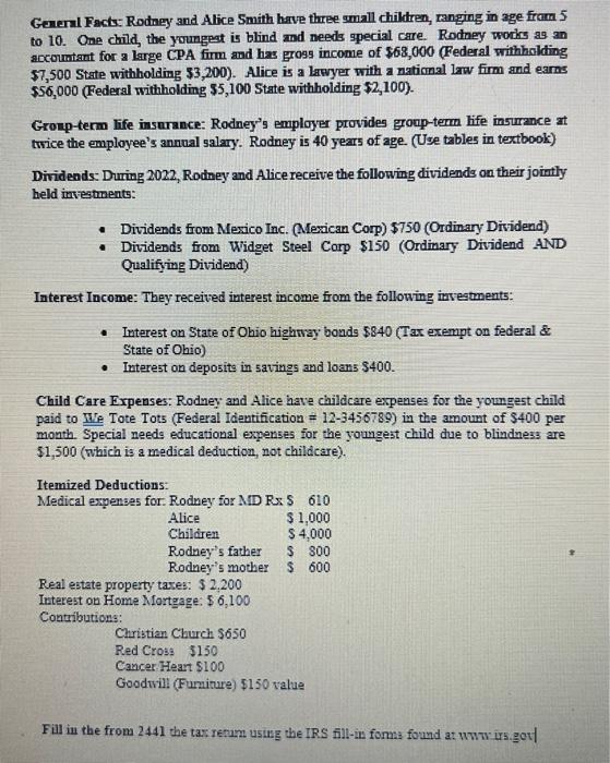 please help me fill out this form 2441, I really need help