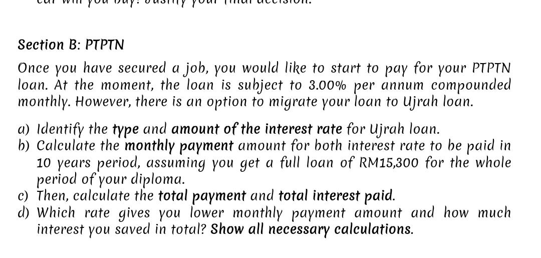: 13. Section B: PTPTN Once you have secured a job,