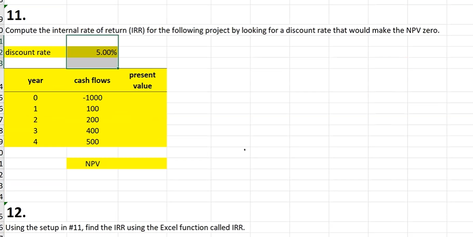 Please solve the following questions using EXCEL FILE! Please provide excel