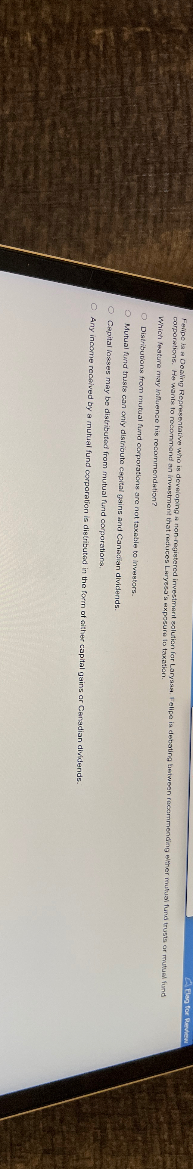  Felipe is a Dealing Representative who is developing a non-registered investment
