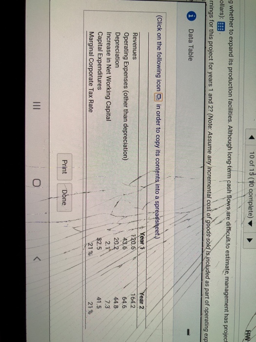 not good woth excel Elmdale Enterprises is deciding whether to expand its