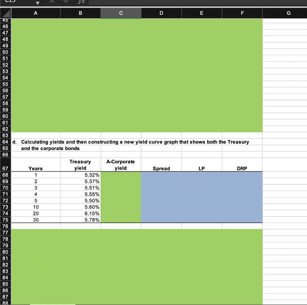 E & F & G \\ \hline 45 & & & &