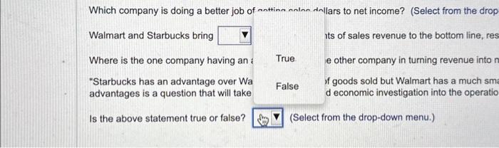 is the one company having an : "Starbucks has an advantage over