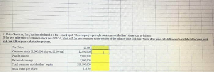 koko services inc has just declared a 2 for 1 stock