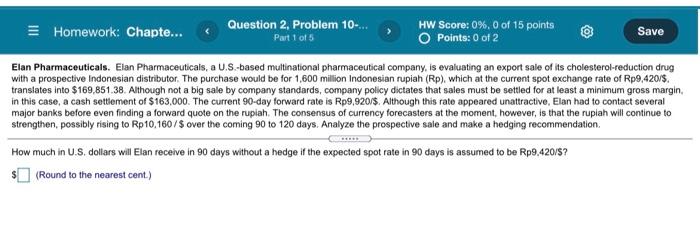  3 Homework: Chapte... Question 2, Problem 10-... HW Score: 0%, 0