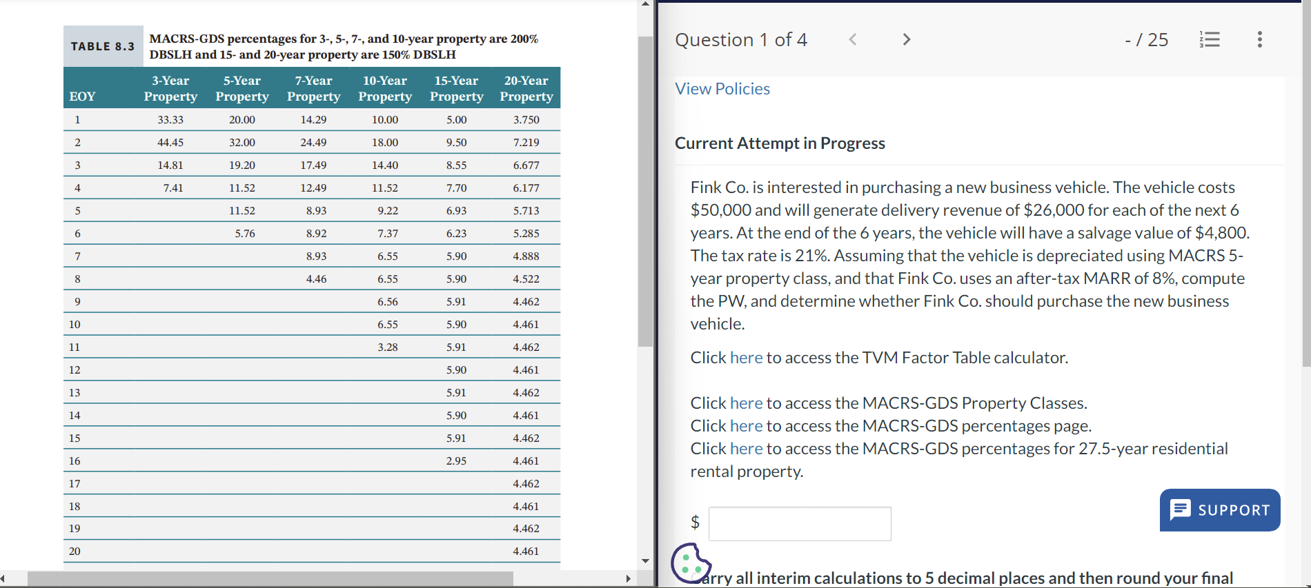  Current Attempt in Progress Fink Co. is interested in purchasing a