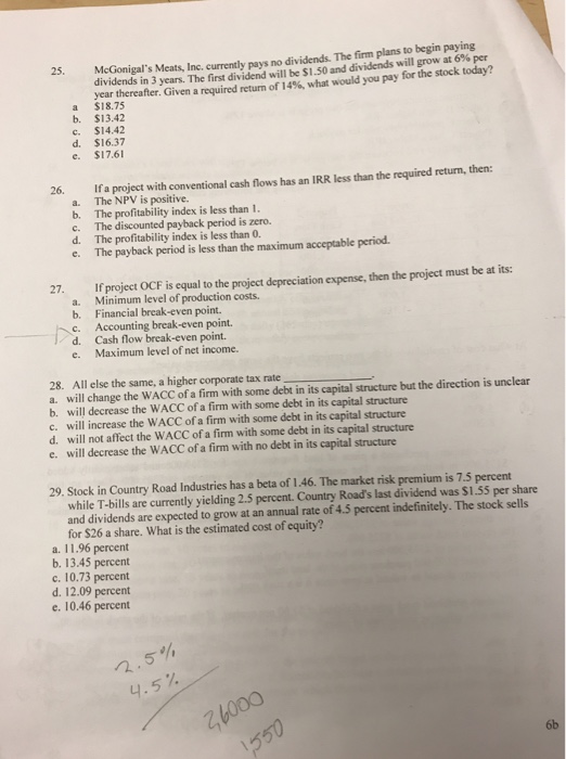  I Just need help with #26 & #27 please? McGonigal's Meats,