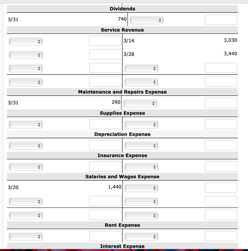 amounts.) 1. Services performed but unbilled and uncollected at March 31 was