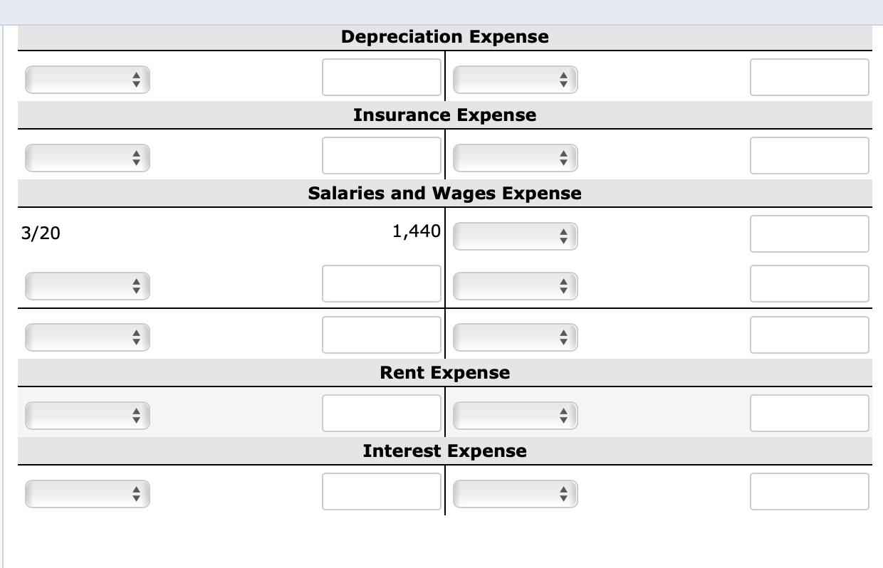 $160. 2. Depreciation on equipment for the month was $210. 3. One-sixth