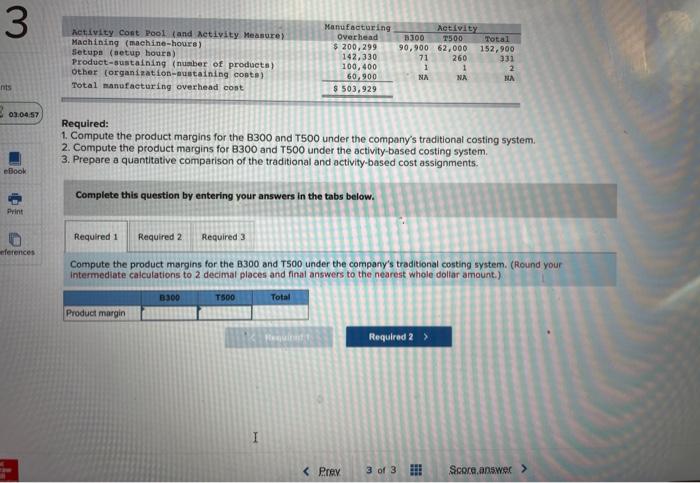 LO7-5) Hi-Tek Manufacturing, Inc., makes two types of industrial component parts-the B300