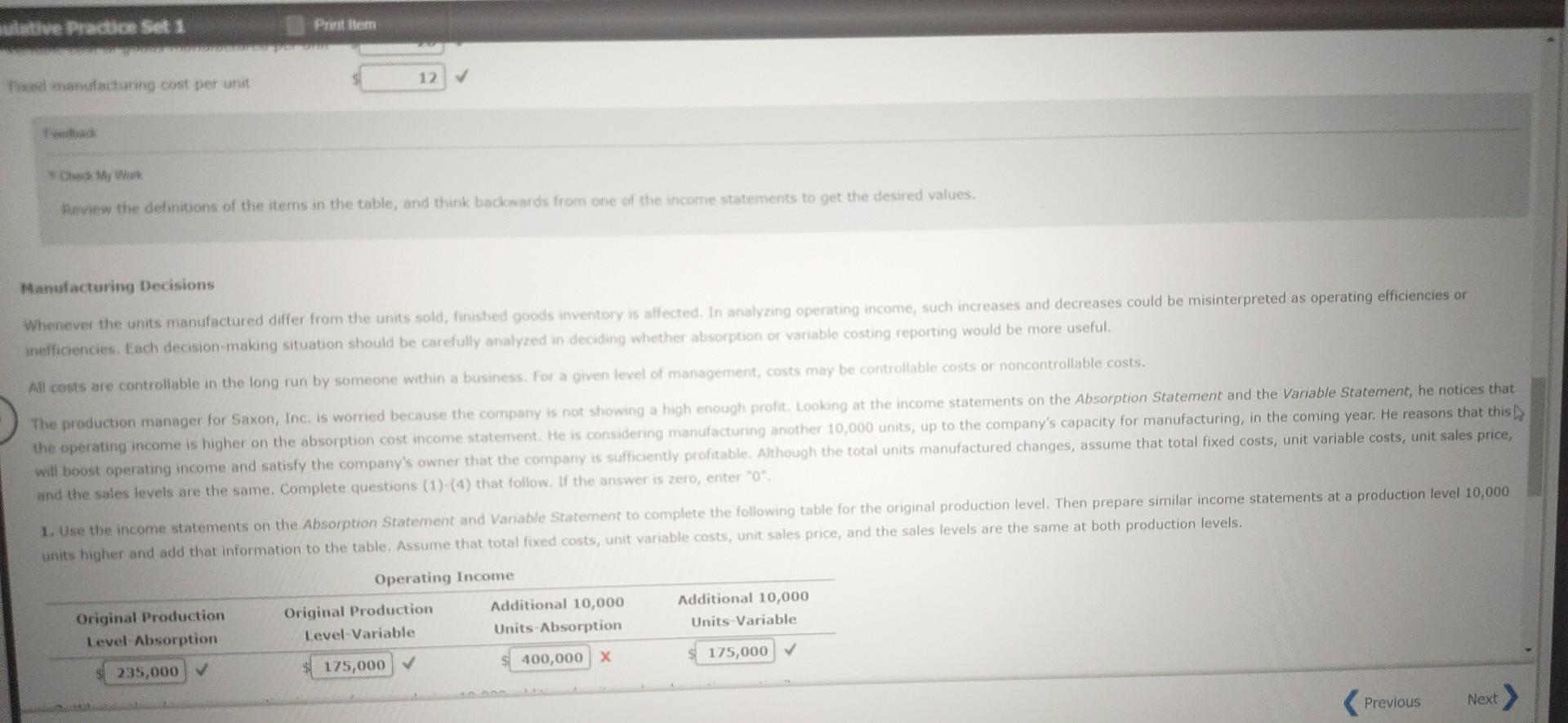 Year Ended December 31 F cliewk thy War: Deview the detinitions of