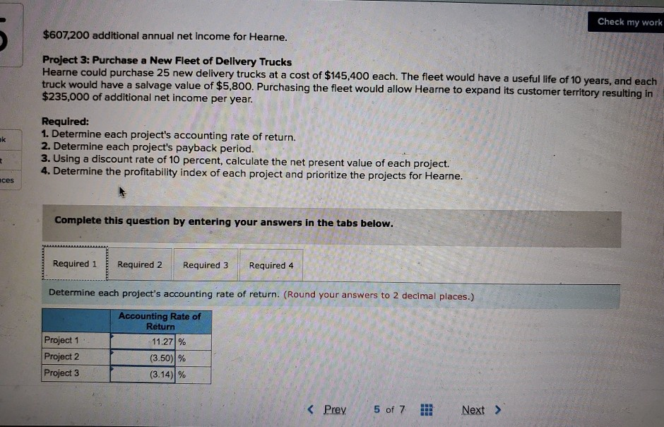 11-2, 11-3, 11-6] Hearne Company has a number of potential capital investments.