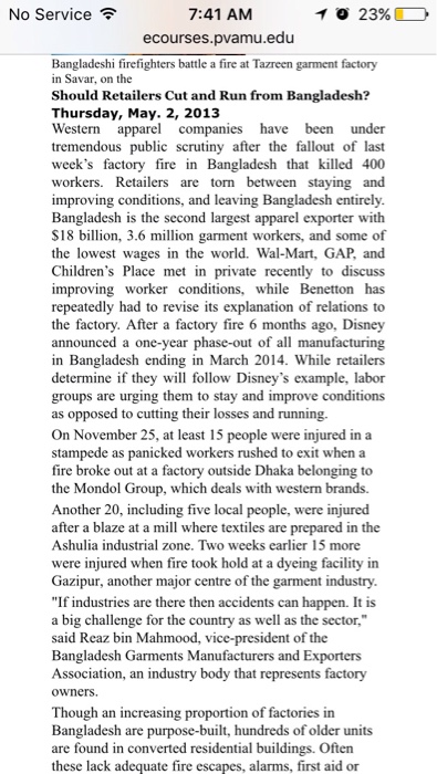  XThere is 5 opinion question on the last page. Question1. Do