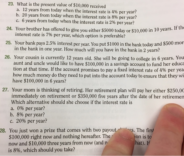  23 , 24 & 28 23. What is the present value