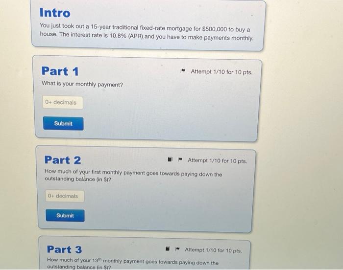  I need help solving this problem Intro You just took out