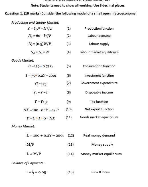Note: Students need to show all working. Use 3 decimal places.