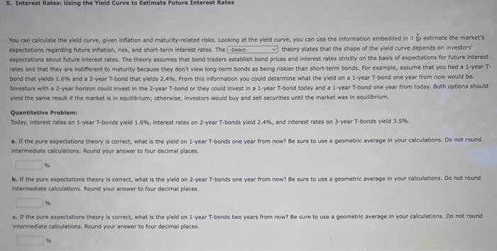  5. Interest Rates: Using the Yield Curve to Estimate Future Interest