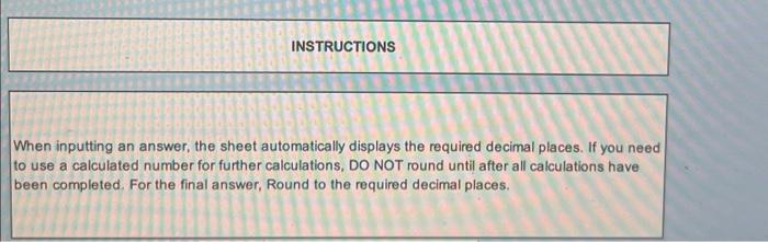  When inputting an answer, the sheet automatically displays the required decimal