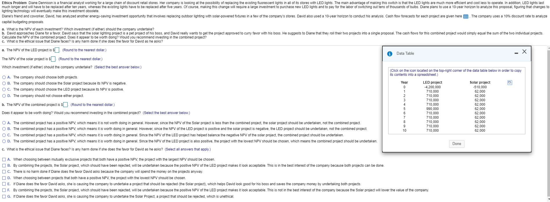  Ethics Problem Diane Dennison is a financial analyst working for a