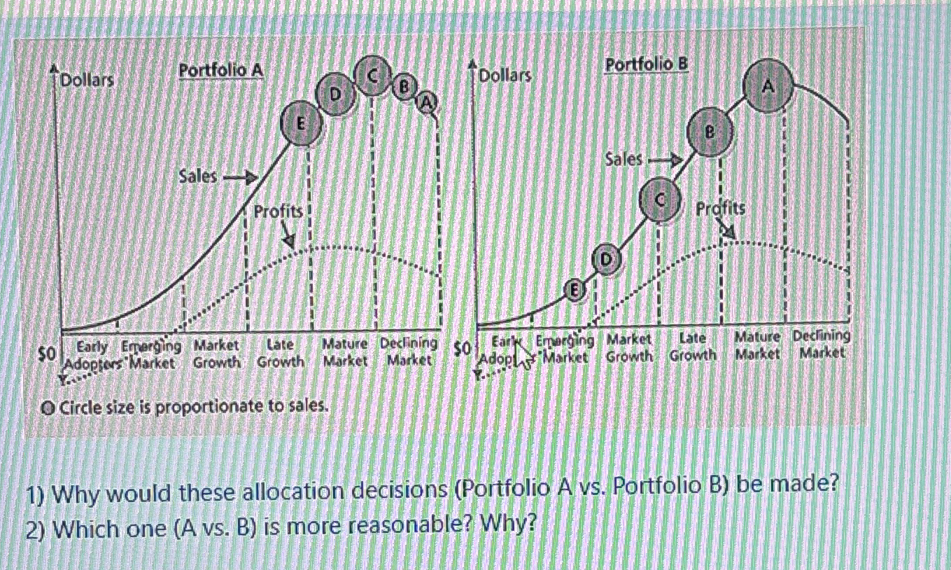  Circle size is proportionate to sales 1.)Why would these allocation decisions